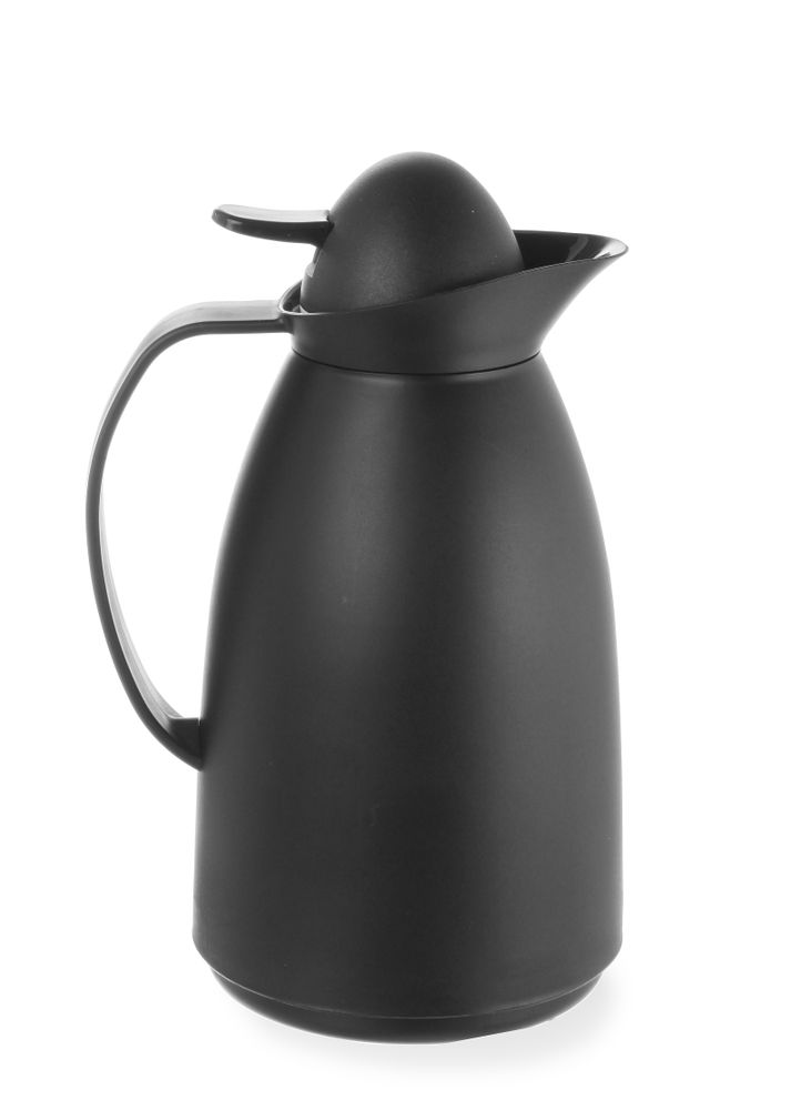 449608 Isolierkanne mit Innenbehälter aus Glas, HENDI, 1L, Schwarz, ⌀140x(H)268mm – Bild 1