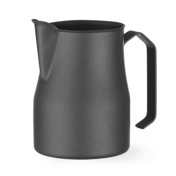 Milchkännchen mit V-förmigem Ausguss, mattschwarz, HENDI, 0,7L, Schwarz, ⌀84x(H)130mm