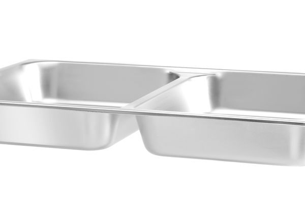 Lebensmittelpfanne GN 1/1 zweigeteilt, HENDI, 7,5L, 530x325x(H)65mm
