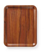 Serviertablett, rechteckig, rutschfest, laminiert, AmerBox, Mahagoni, 460x360mm