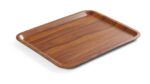Serviertablett, rechteckig, rutschfest, laminiert, AmerBox, Mahagoni, 460x360mm – Bild 2