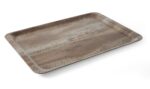 Serviertablett aus Melamin mit Holzoptik , AmerBox, Holz dunkel, 370x530mm – Bild 2