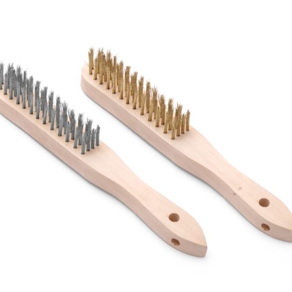 Drahtbürsten-Set aus Messing und Edelstahl - 2 Stk., HENDI, 2 Stk., (L)290mm