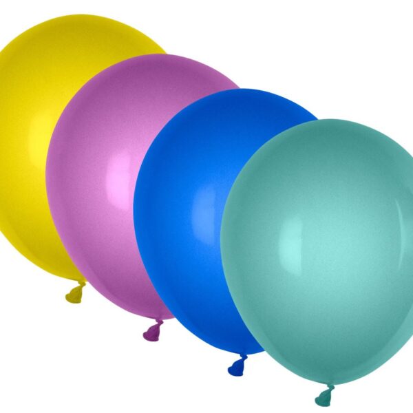 Luftballons metallic bunt gemischt O 250 mm, Größe 'M', 10 Stk.