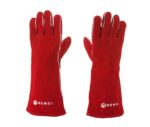 Hitzebeständige Handschuhe, Leder, HENDI, Rot, 2 Stk., (L)410mm – Bild 2