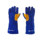 Hitzebeständige Handschuhe, Leder, HENDI, Blau, 2 Stk., (L)410mm – Bild 2