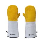 Leder-Grillhandschuhe hitzebeständig – 2 Stück, HENDI, 2 Stk., (L)460mm – Bild 2