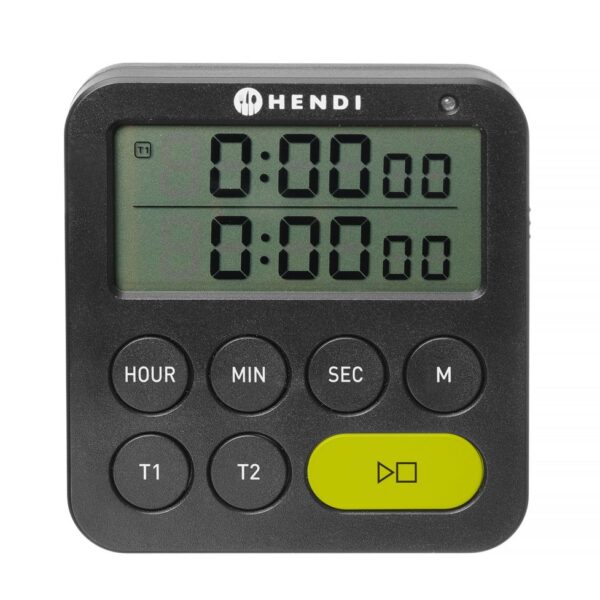 Timer, doppelt, HENDI, Schwarz, 82x20x(H)86mm