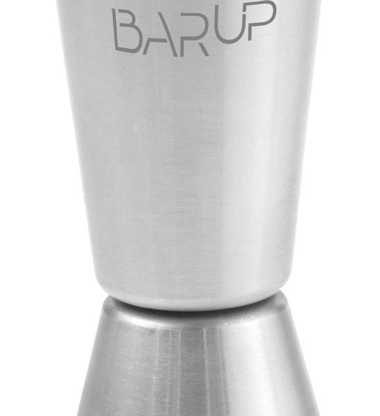 Jigger 20/40 ml, BarUp, Silber, ⌀40x(H)80mm, Rund