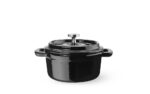 Emaillierter Gusseisentopf, HENDI, 0,27L, Schwarz, 130x100x(H)48mm, Rund – Bild 2
