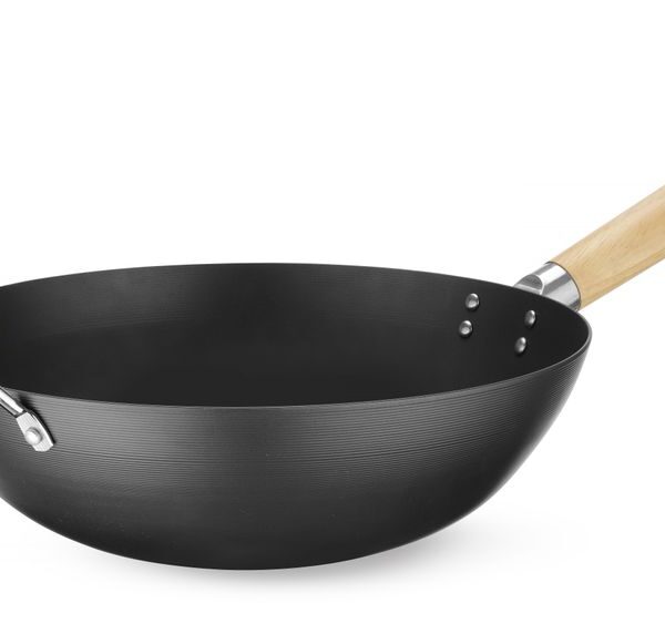 Wok mit Holzgriff, HENDI, ⌀324x565mm