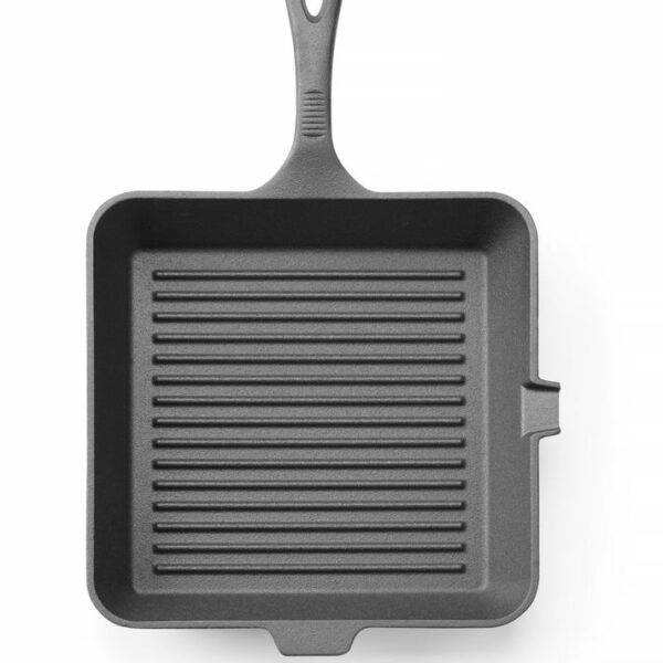 Gusseisen-Grillpfanne, HENDI, Schwarz, 250x250x(H)50mm, Quadratisch