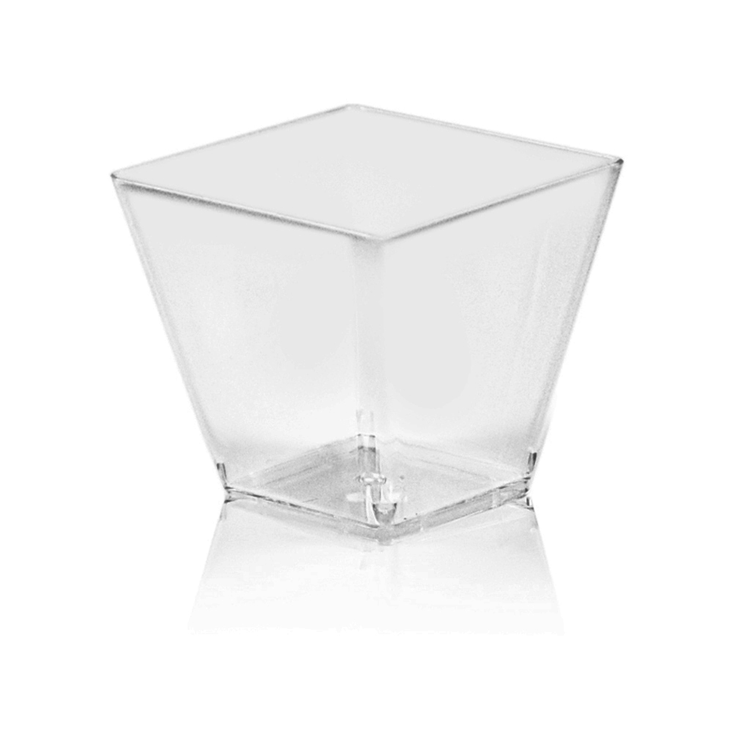 66321_1 Fingerfood-Becher eckig klar 100 ml PS 5,9 x 5,9 x 5,4cm, 50 Stk. – Bild 1