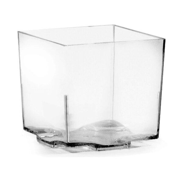 Fingerfood-Schale eckig klar 65ml PS 4,4 x 4,4 x 4,3 cm, 20 Stk.