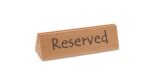 Tischschild Reserviert, HENDI, reserved, 152x44x(H)44mm