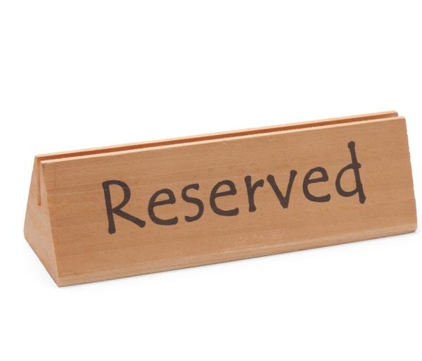 Tischschild Reserviert, HENDI, reserved, 152x44x(H)44mm