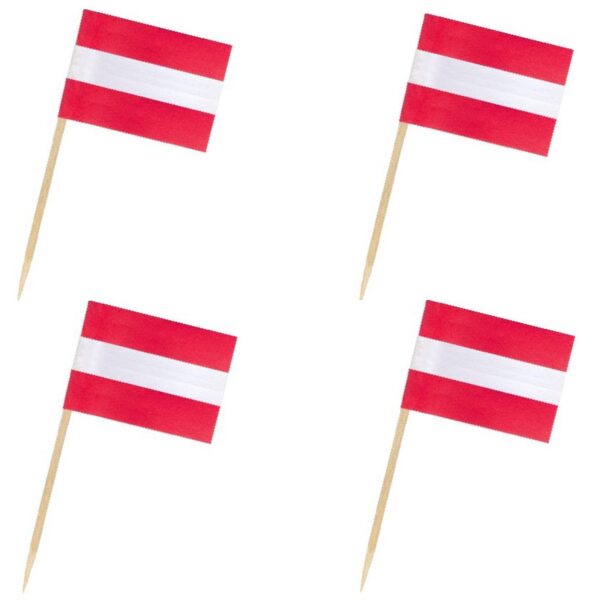 Flaggenpicker Fahnenpicker Deko-Picker Land 'Österreich', 50 Stk.