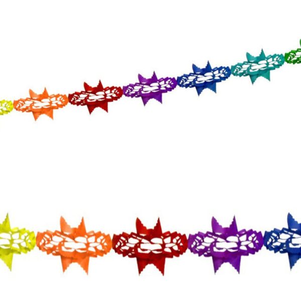 Papier-Girlande bunt 4 m x 17 cm