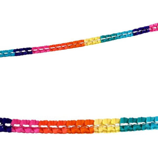 Papier-Girlande mutlicolor 2,7 m x 8 cm, 2 Stk.