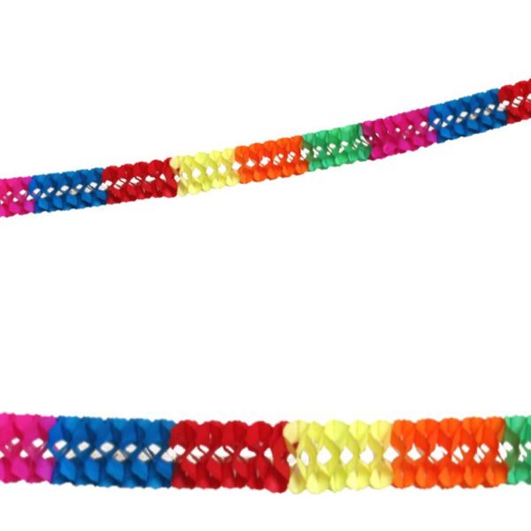 Papier-Girlande multicolor 6 m x 17 cm