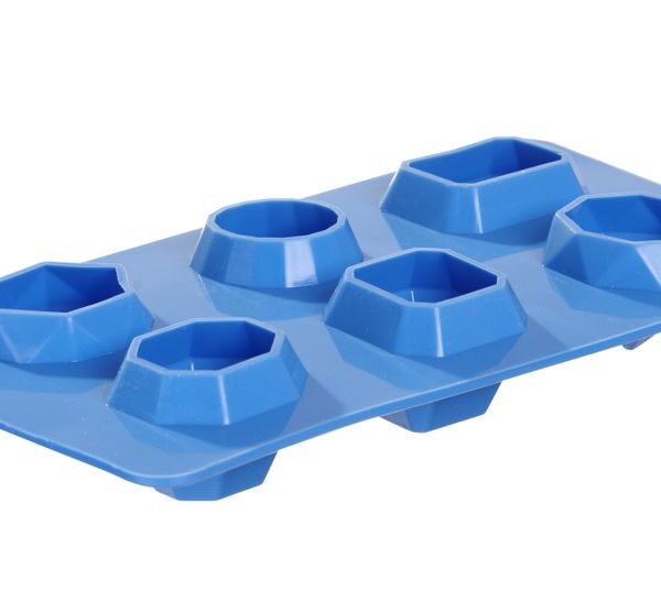 Eiswürfelform, edelsteinförmig, BarUp, Blau, 2 Stk., 190x105x(H)30mm