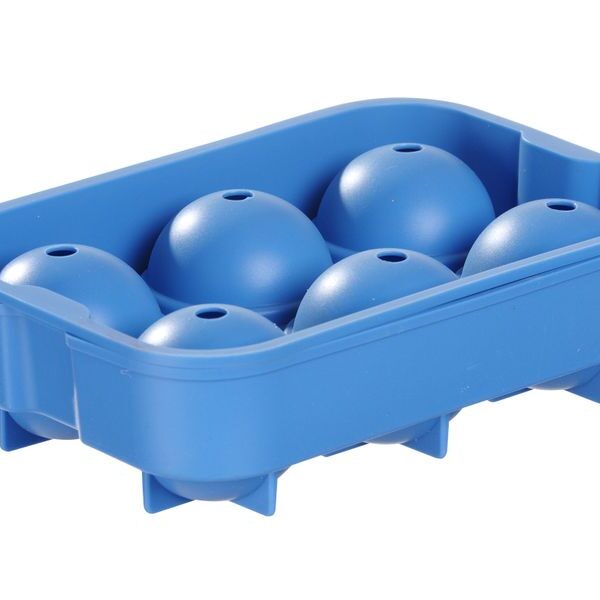 Eiswürfelform, kugelförmig, BarUp, Blau, 180x125x(H)50mm