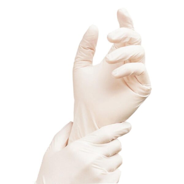 Latex-Einweghandschuhe, weiß, ungepudert, 100 Stk.