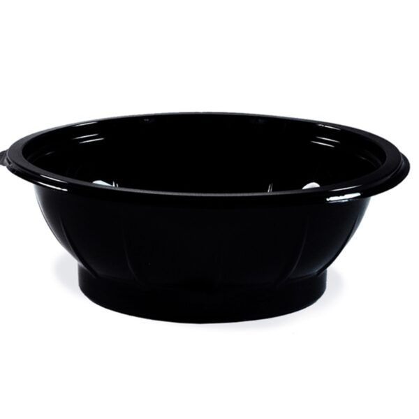 Salatschalen rund O 17,6 x 5,9 cm schwarz 600 ml (PET), 50 Stk.
