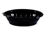 Salatschalen rund O 23 x 5,1 cm schwarz 1000 ml (PET), 50 Stk.