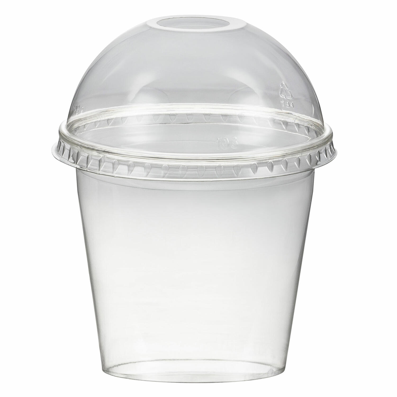 76102_SETMO Smoothiebecher + Domdeckel mit Öffnung 250 ml, O 95mm, PET, glasklar, 50 Stk. – Bild 1