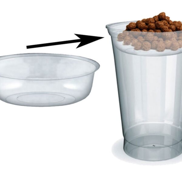Einsatz für PET-Trinkbecher Smoothiebecher Dessertbecher mit O 95 mm, 100 Stk.