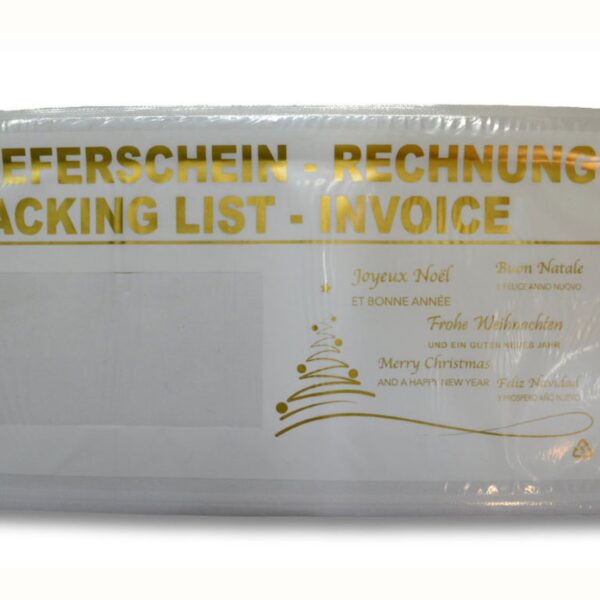 Dokumententaschen Begleitscheintaschen *Lieferschein/Rechnung* "Weihnachten" DIN Lang, 1000 Stk.