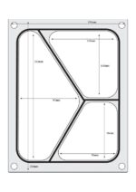 Matrize für Versiegelungsmaschine, HENDI, ein dreiteiliger Behälter (227x178 mm) – Bild 2