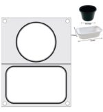 Matrize für Versiegelungsmaschine, HENDI, zwei Behälter (1x 178x113 mm, 1x ø115 mm) – Bild 3