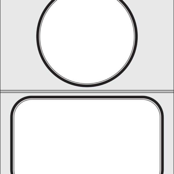 Matrize für Versiegelungsmaschine, HENDI, zwei Behälter (1x 178x113 mm, 1x ø115 mm)