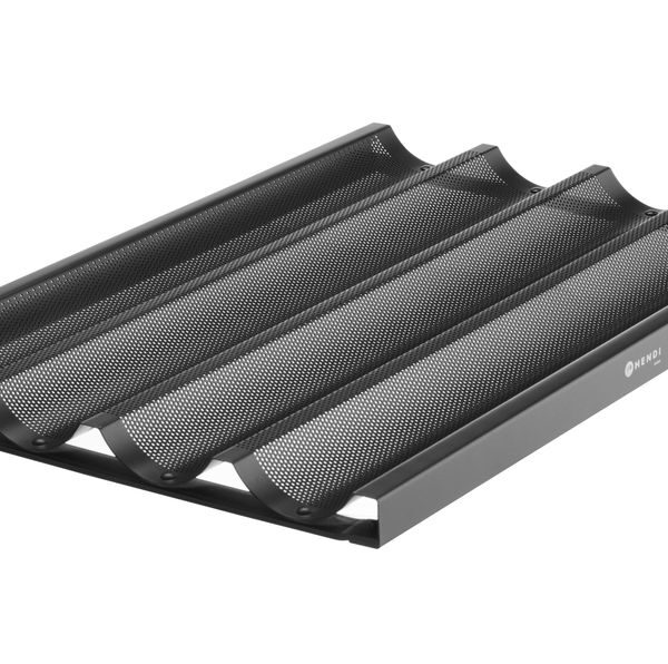 Baguette-Blech, HENDI, Schwarz, 600x400x(H)32mm
