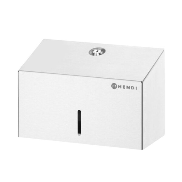 Papierhandtuchspender, abschließbar, HENDI, 250 Stück, Silber, 260x120x(H)160mm