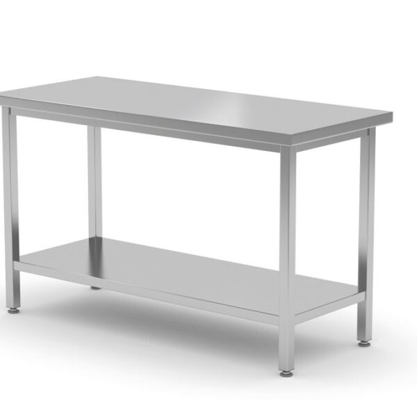 Zentraler Arbeitstisch – verschraubt, HENDI, Profi Line, 1400x700x(H)850mm