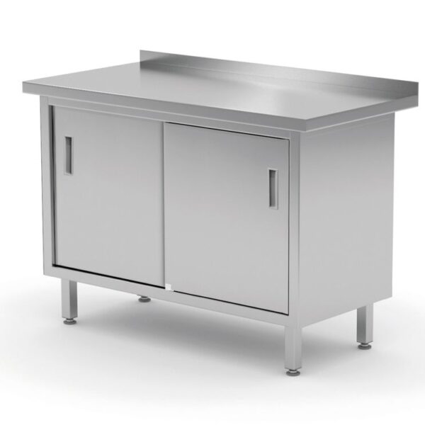 Wandtischschrank mit Schiebetüren – verschweißt, HENDI, Profi Line, 1600x600x(H)850mm