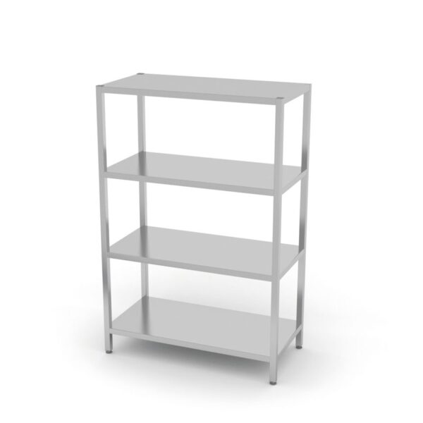 Lagerregal mit 4 Regalen – verschraubt, HENDI, Kitchen Line, 1000x400x(H)1800mm