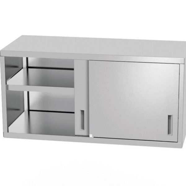 Wandschrank – verschweißt, mit Schiebetüren, HENDI, Profi Line, 800x300x(H)600mm
