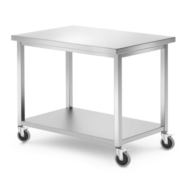 Mobiler Tisch, mit Ablage – verschraubt, HENDI, Kitchen Line, 1000x700x(H)850mm
