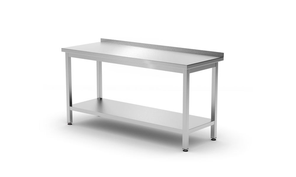 817285 Wandtisch mit Ablage – verschraubt, Tiefe 600 mm – Bild 1