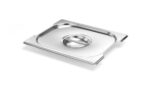 Deckel für GN Behälter mit Griffaussparung, HENDI, Profi Line PLUS, GN 1/4, Silber, 265x162mm