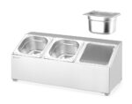 Halterung für Gastronorm-Behälter, HENDI, 3 Fächer, 512x245x(H)215mm – Bild 4