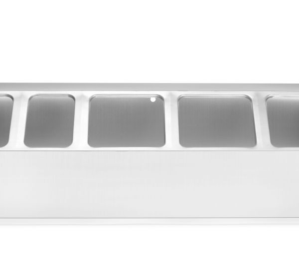 Halterung für Gastronorm-Behälter, HENDI, 5 Fächer, 745x245x(H)215mm