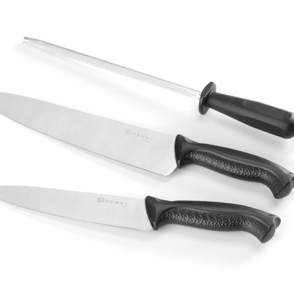 Messerset, 3-teilig, HENDI, Schwarz, (L)380mm