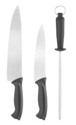 Messerset, 3-teilig, HENDI, Schwarz, (L)380mm – Bild 2