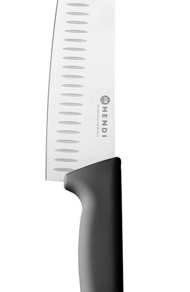 Santoku-Messer, 180 mm, universell, HENDI, Profi Line, Schwarz, (L)295mm