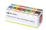 Set mit Lebensmittelsicherheitsaufklebern, vielseitig einsetzbar, leicht herausnehmbar, mit Spender , HENDI, 240x80x(H)100mm